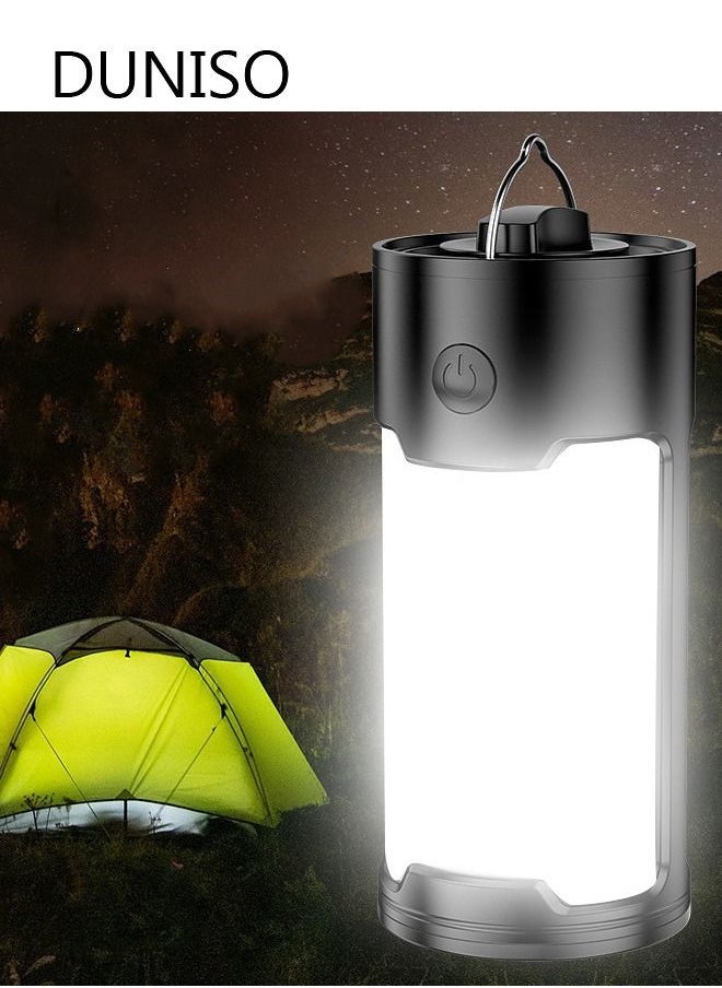 DUNISO - LED Camping Lantern Rechargeable Camping Light With 1200mAh Power Bank, Emergency Lantern Flashlight Tent Light for Camping Power Outage Hurricane - Image 1