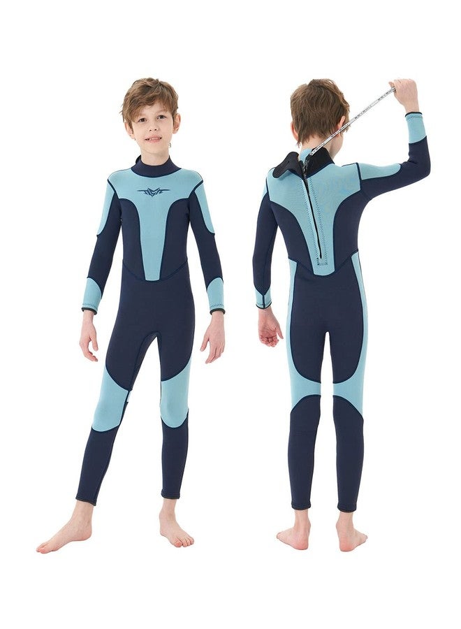 Seaskin Kids Wetsuit for Boys Girls Toddler 3mm Back Zip Thermal Swimsuits Size 14 - Image 1
