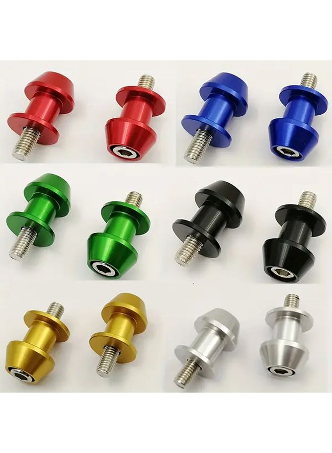 Blue CNC Spool Screw Rocker Slider Bracket 1 Pair For Motorcycle - Image 4
