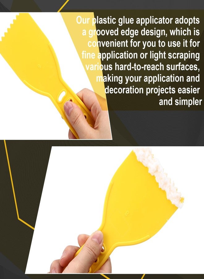 Lothee Adhesive Spreader Plastic Notch Trowel with Handle Adhesive Barrier Spreader Tool in 3 Sizes Notched Glue Applicator Kits for Automotive Body Fillers Putties Glazes Epoxy Resin Caulk Glues - Image 5