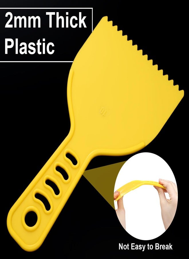 Lothee Adhesive Spreader Plastic Notch Trowel with Handle Adhesive Barrier Spreader Tool in 3 Sizes Notched Glue Applicator Kits for Automotive Body Fillers Putties Glazes Epoxy Resin Caulk Glues - Image 3
