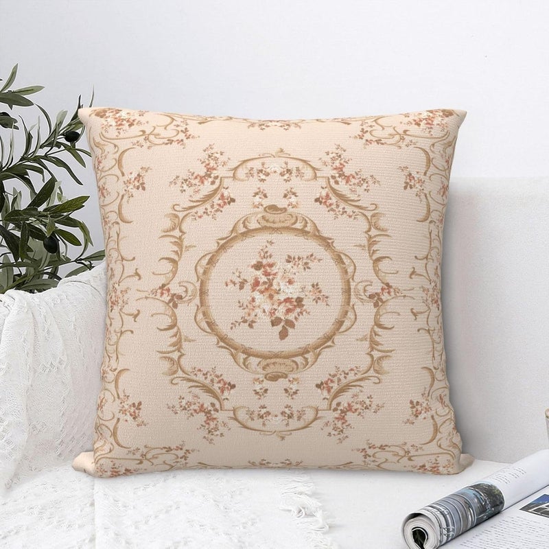 Keebik French Vintage Country Throw Pillow Covers Set of 2 Cushion Covers for Couch Home Bed Living Room Decorative Pillow Cases 18x18 Inch - Image 3