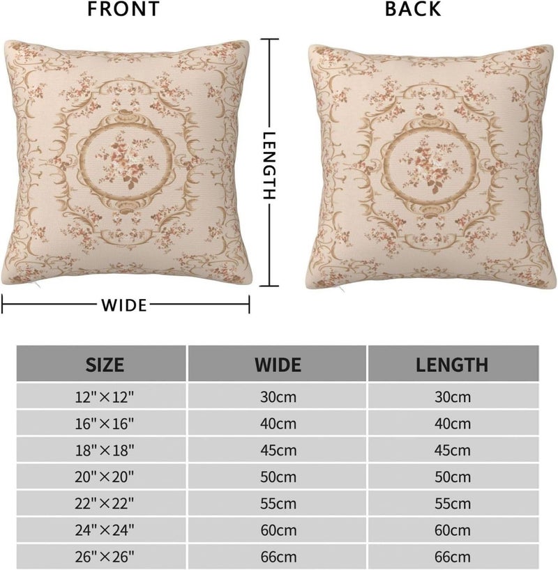 Keebik French Vintage Country Throw Pillow Covers Set of 2 Cushion Covers for Couch Home Bed Living Room Decorative Pillow Cases 18x18 Inch - Image 2