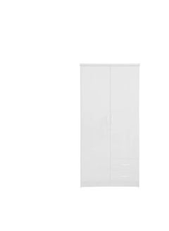 Galaxy Design Galaxy Design 2 Door Wooden Wardrobe Cabinet / Cupboard Engineered Wood Perfect Modern Stylish Heavy Duty, GDF-622 White  - Image 1