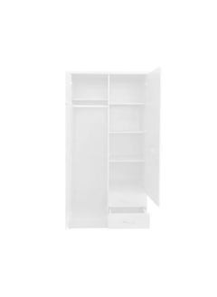 Galaxy Design Galaxy Design 2 Door Wooden Wardrobe Cabinet / Cupboard Engineered Wood Perfect Modern Stylish Heavy Duty, GDF-622 White  - Image 2