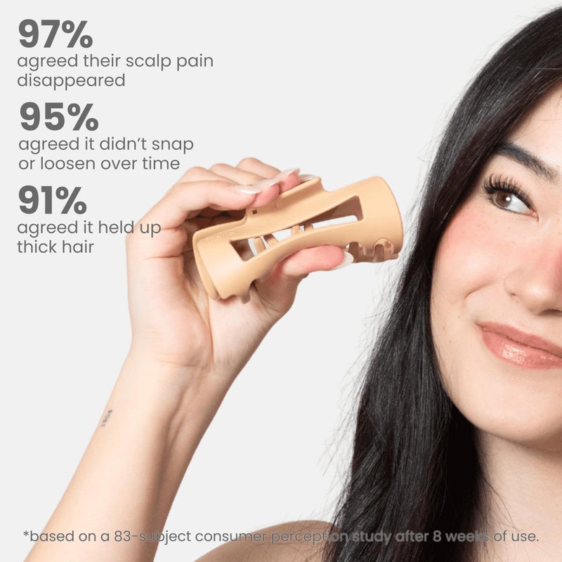 Mello The Original Mello Hair Claw Clip Squishy Claw Clip Made in Korea Patent Pending 30021976 (Brown, Medium) - Image 5