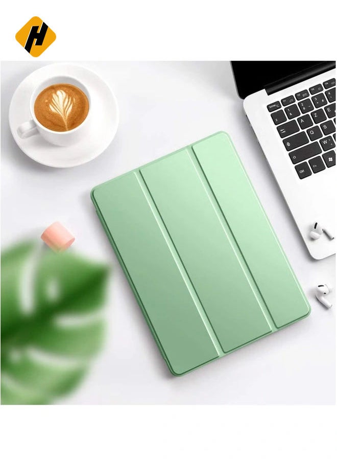 Case for iPad 8th Generation/iPad 10.2 Case 2020, Smart Folio Soft TPU Protective Case Cover with Apple Pencil Holder for iPad 8th/7th Gen, Auto Sleep/Wake - Matcha Green