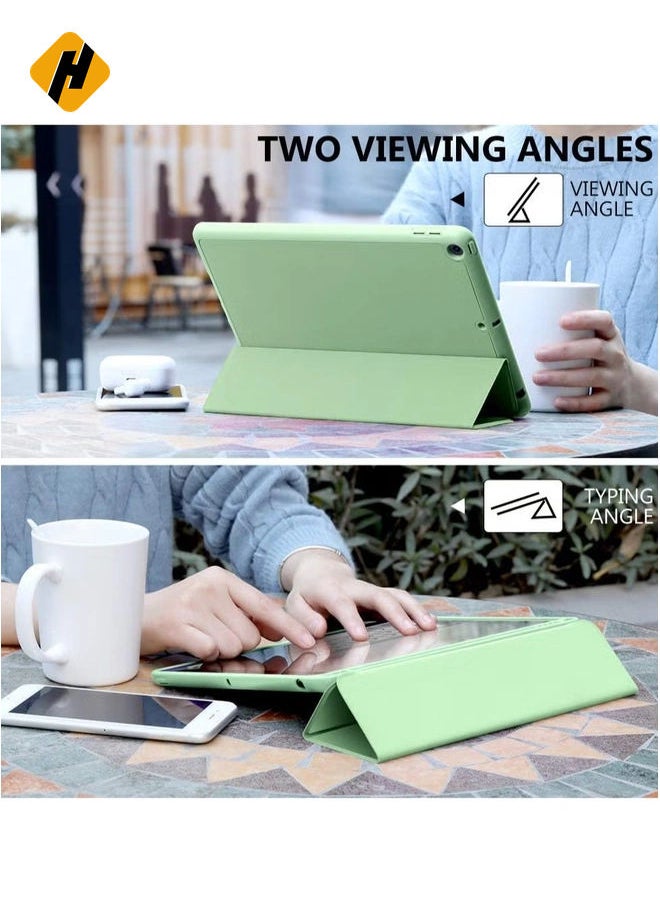 Case for iPad 8th Generation/iPad 10.2 Case 2020, Smart Folio Soft TPU Protective Case Cover with Apple Pencil Holder for iPad 8th/7th Gen, Auto Sleep/Wake - Matcha Green