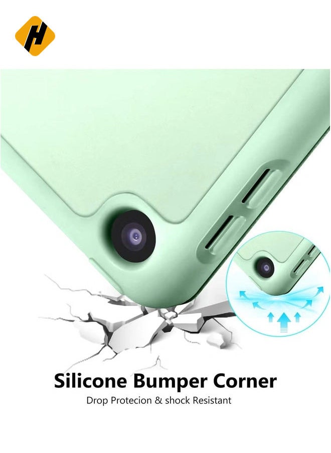 Case for iPad 8th Generation/iPad 10.2 Case 2020, Smart Folio Soft TPU Protective Case Cover with Apple Pencil Holder for iPad 8th/7th Gen, Auto Sleep/Wake - Matcha Green