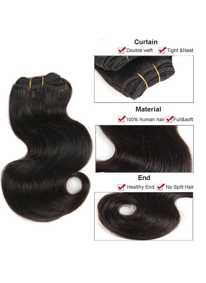 luxnovolex Brazilian Hair Body Wave 4 Bundle Deals Brazilian Virgin Hair Wavy 8A Grade 100% Unprocessed Human Hair Weave Bundles Short Sew In Hair Extentions  - Image 3