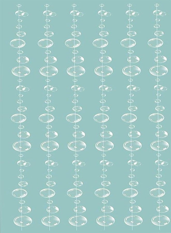 YYaaloa 6pcs Transparent White Bubble Garlands Under The Sea Mermaid Party Decoration for Birthday Wedding Ocean Wall Decal Baby Shower Under Sea Festal Kid Room Photo Props Backdrop (Clear-6 Strings) - Image 1