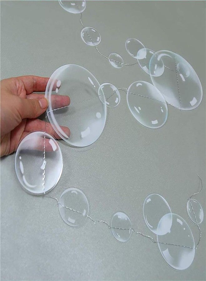 YYaaloa 6pcs Transparent White Bubble Garlands Under The Sea Mermaid Party Decoration for Birthday Wedding Ocean Wall Decal Baby Shower Under Sea Festal Kid Room Photo Props Backdrop (Clear-6 Strings) - Image 4