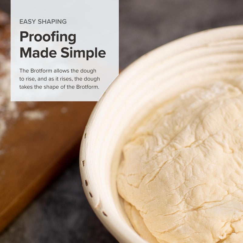 Frieling Round Proofing Basket, Brotform Bread Rising Banneton and Serving Basket, 10-Inch - Image 3