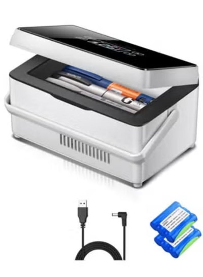 Insulin Cooler Case, Portable medicine cooler box with LCD touch screen temperature display for home,travel,keep cooling at any time
