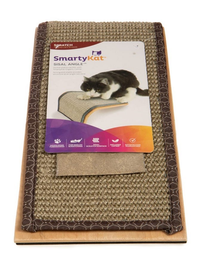 SmartyKat - Sisal Angle Cat Scratch Ramp, Includes Catnip  Natural, One Size - Image 1