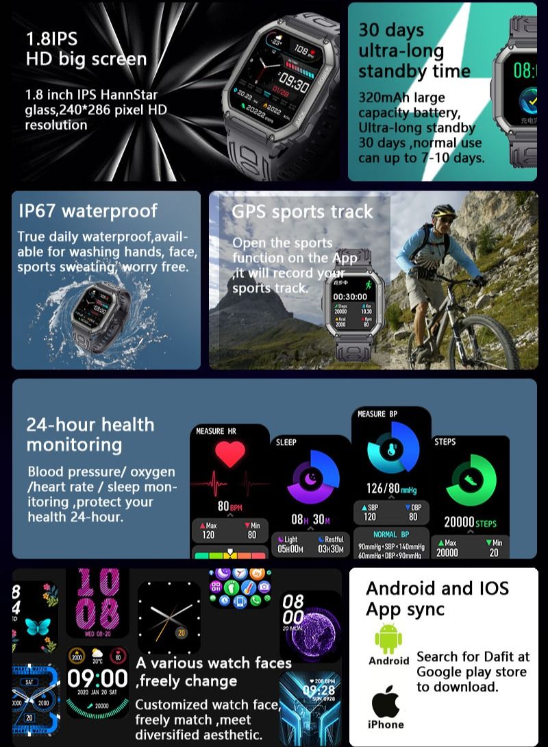 Max & Max Smart Watch for Men & Women – Adventure Bluetooth Calling Fitness Tracker | Heart Rate, Blood Pressure, Sports & Gym Activity Watch, Water Resistant - Image 3