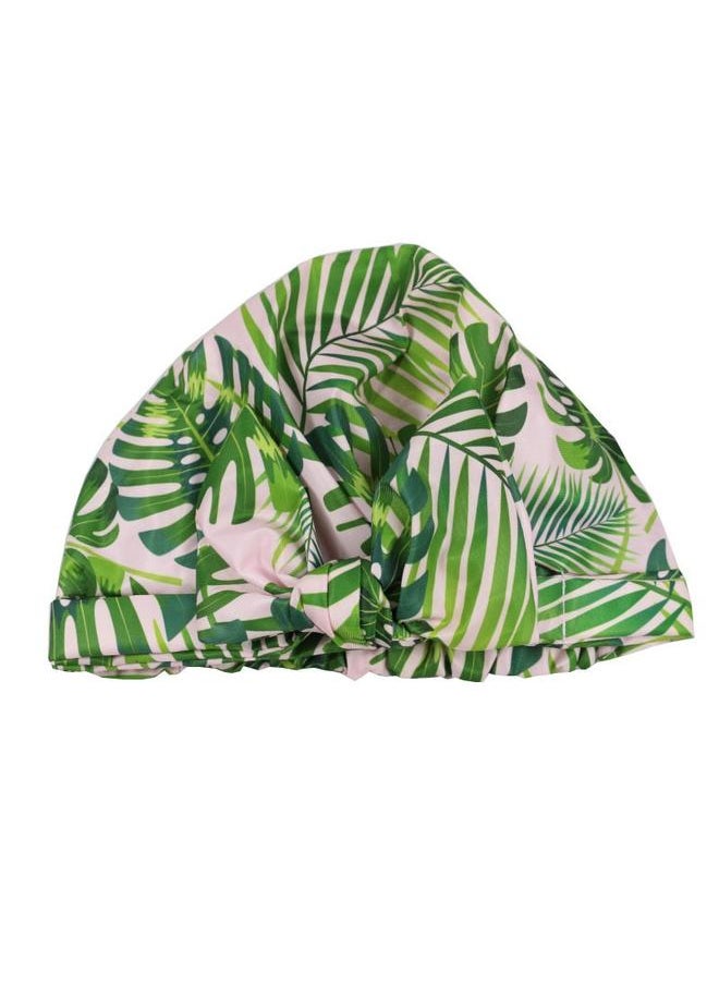 yongsheng 3 Pcs Shower Caps for Women, Waterproof Reusable Shower Hair Caps Bowknot Satin Bath Hair Caps Elastic Hem Turban Shower Bath Caps  - Image 4