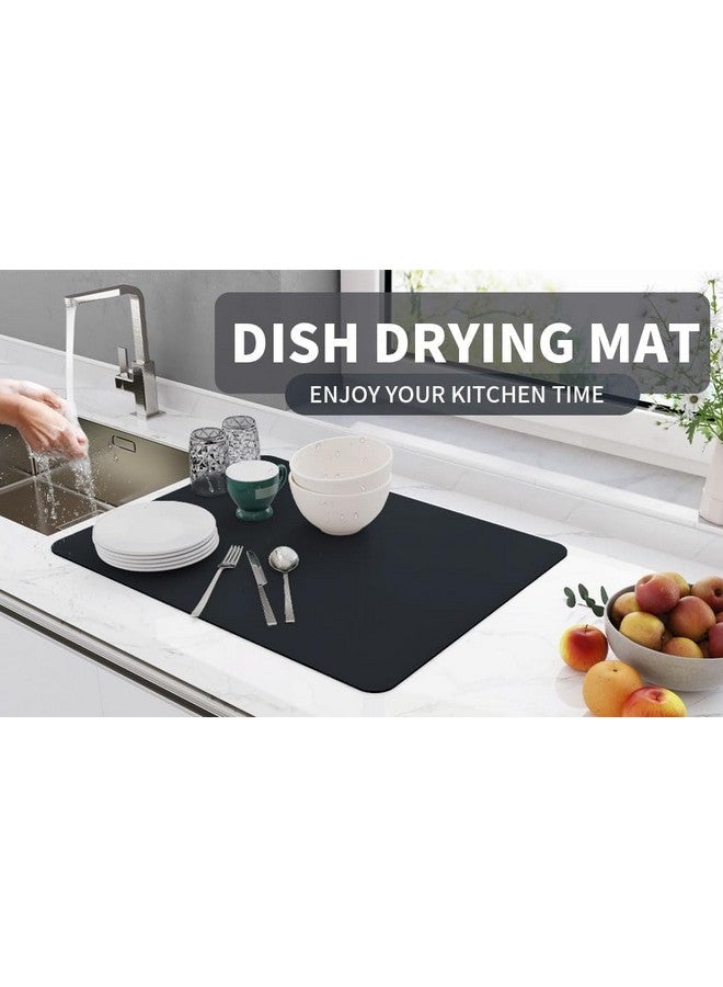WEPTIX® Dish Drying mat for Kitchen Water Absorbent mat Drying mat for Kitchen Utensils Large Dry mat for Kitchen Utensils Drying mat Water Absorbent mats for Kitchen Items - (40 x 60) - Image 2