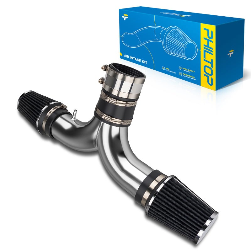 PHILTOP 35 Cold Air Intake Kit System Compatible with Dodge Ram 1500  Ram 2500  Ram 3500 2003 2004 2005 2006 2007 2008 57L V8 High Performance Black