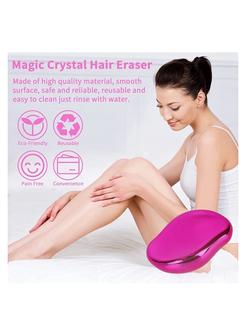 ORiTi ممحاة شعر كريستالية، مزيل شعر كريستالي غير مؤلم للنساء والرجال والذراعين والساقين والظهر، بشرة ناعمة وحريرية، مزيل شعر كريستال سحري وأداة مقشرة للبشرة لأي جزء من الجسم - Image 2