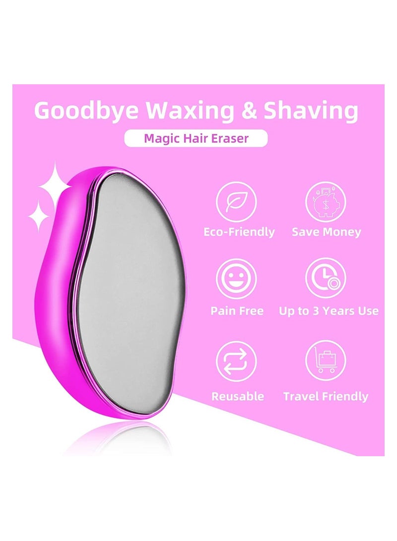 ORiTi ممحاة شعر كريستالية، مزيل شعر كريستالي غير مؤلم للنساء والرجال والذراعين والساقين والظهر، بشرة ناعمة وحريرية، مزيل شعر كريستال سحري وأداة مقشرة للبشرة لأي جزء من الجسم - Image 3