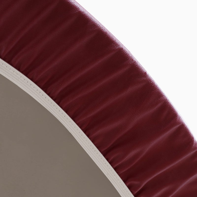 Obstal Fitted Round Red Table Cloth, Reversible Waterproof Stain Resistant Elastic Stretch Tablecloth, Wipe Clean Table Cover for Outdoor/Indoor Use, Fits Round Tables up to 48" - 56" Diameter - Image 5