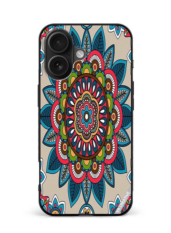 Protective Case Cover For Apple iPhone 16 Plus Indian Mandala Design Multicolour