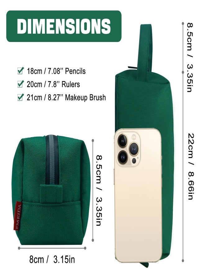 Fmeida Pencil Case Large Pencils Bag Stationery Pouch Pen Holder Cases Portable School Supplies for Secondary High School Office Adults Kids Pencil Bags, Blackish Green, Casual - Image 4
