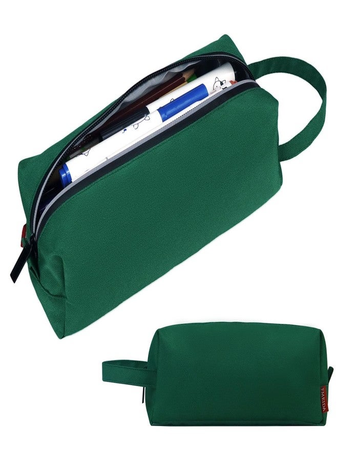 Fmeida Pencil Case Large Pencils Bag Stationery Pouch Pen Holder Cases Portable School Supplies for Secondary High School Office Adults Kids Pencil Bags, Blackish Green, Casual - Image 1