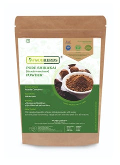 Foodherbs Pure Shikakai Powder | Acacia Concinna | 200g | 0.44 Lbs | Cleanses and Conditions Hair  - Image 1