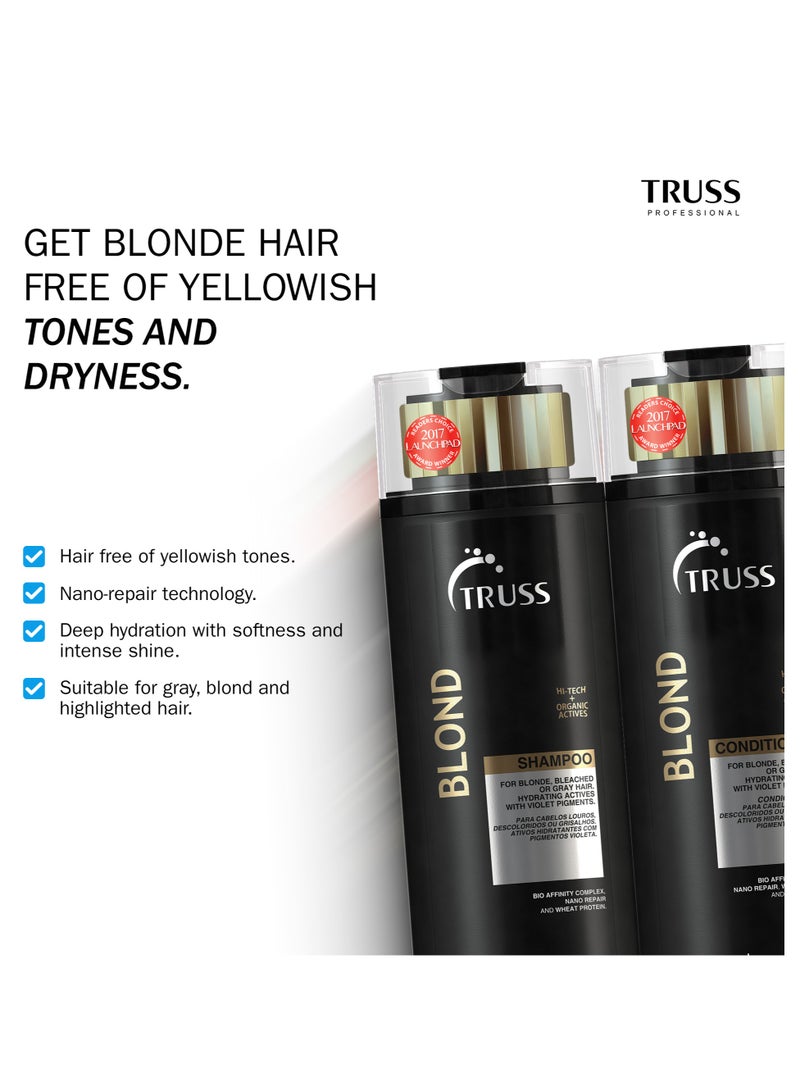 تروس شامبو وبلسم تروس بروفيشنال بلوند (300 مل) مع كريم جل يُترك على الشعر (250 مل) - مجموعة ثلاثية - Image 2