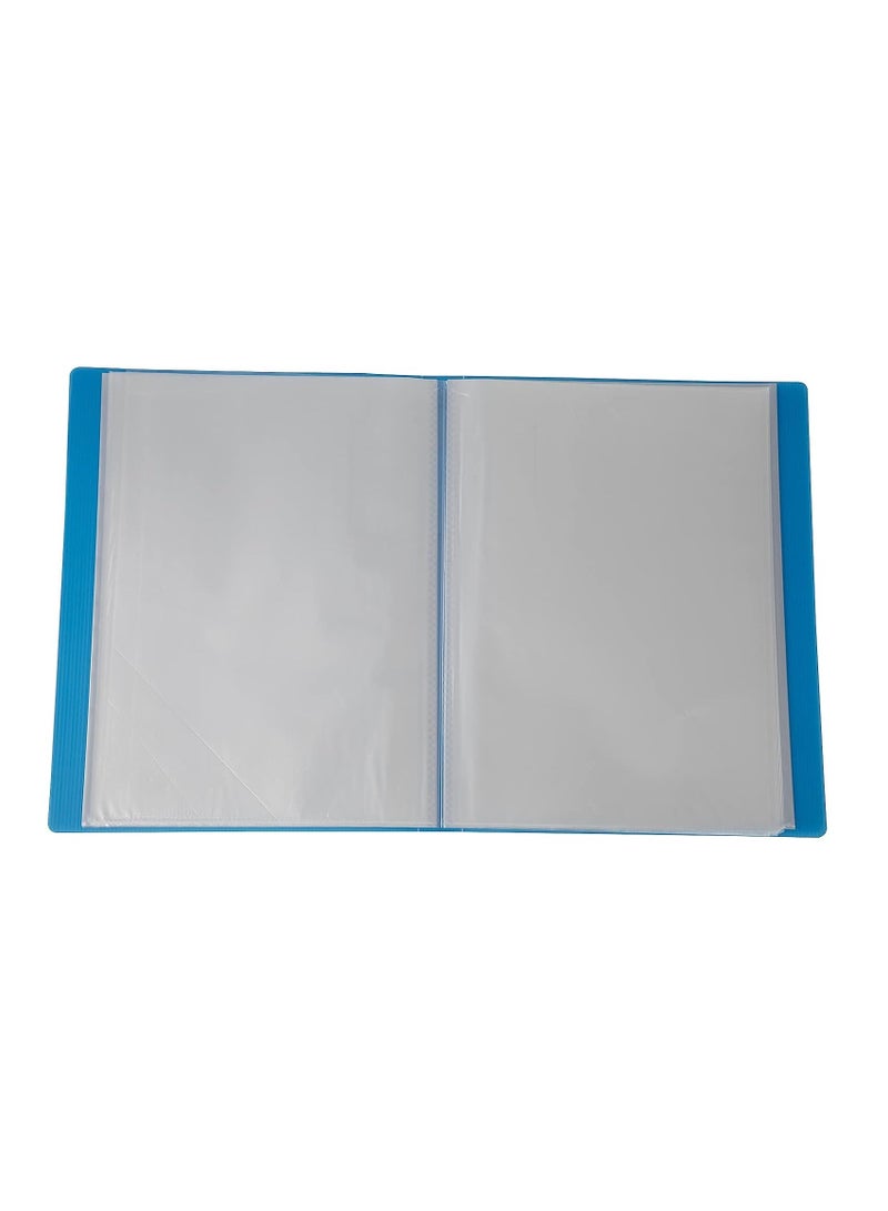 Maxi 1-Piece Display Book 40 Pockets Translucent Blue Cover - Image 2