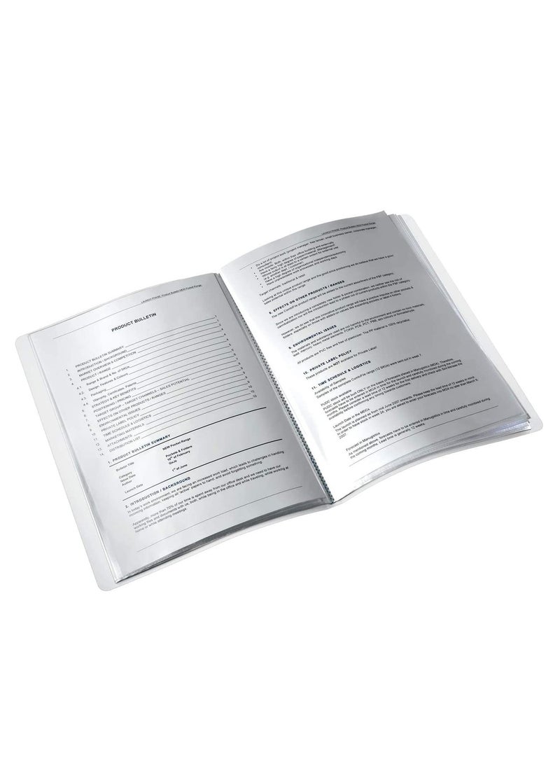 Maxi 1-Piece Display Book 40 Pockets Translucent Blue Cover - Image 4