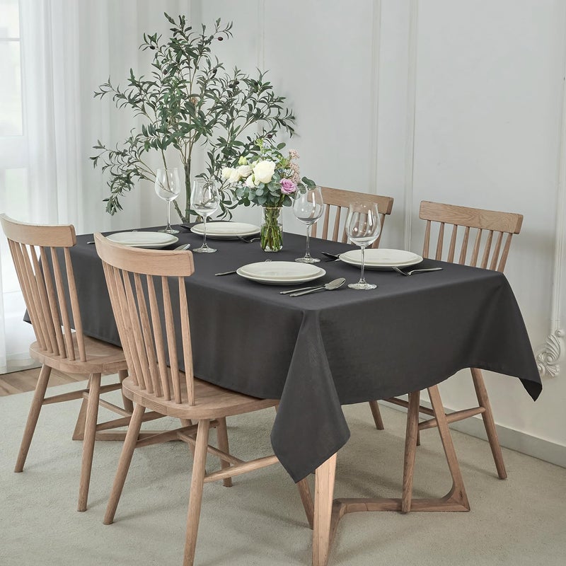 Maxmill Square Jacquard tablecloth مقاومة للماء مقاومة للتجاعيد ناعمة من قطعة قماش طاولة مزودة بعشاء لحفل البوليستر القابل للغسل - Image 2