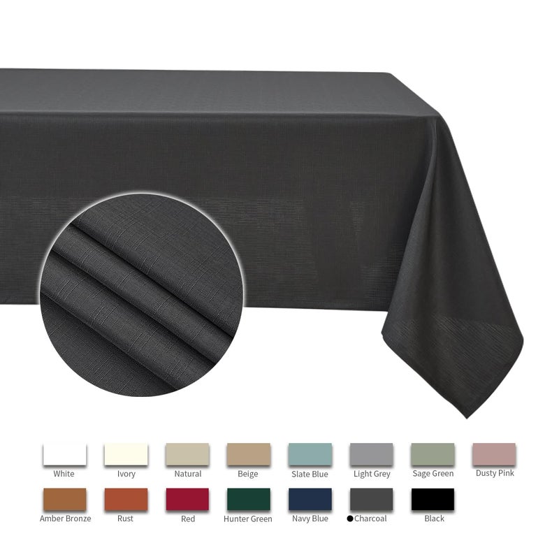 Maxmill Square Jacquard tablecloth مقاومة للماء مقاومة للتجاعيد ناعمة من قطعة قماش طاولة مزودة بعشاء لحفل البوليستر القابل للغسل - Image 4