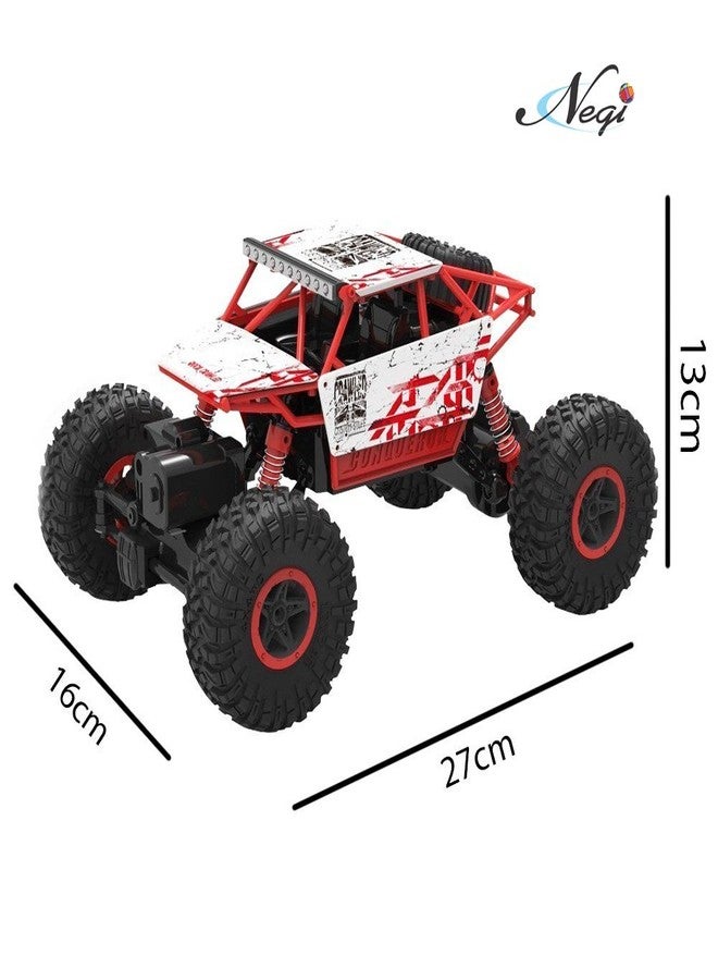 نيجي سيارة نيجي 1:18 قابلة لإعادة الشحن، رباعية الدفع، تعمل بتردد 2.4 جيجاهرتز، سيارة رالي 4x4، شاحنة وحشية تعمل بجهاز تحكم عن بعد، ألعاب أطفال (بلاستيك، أحمر) - Image 2