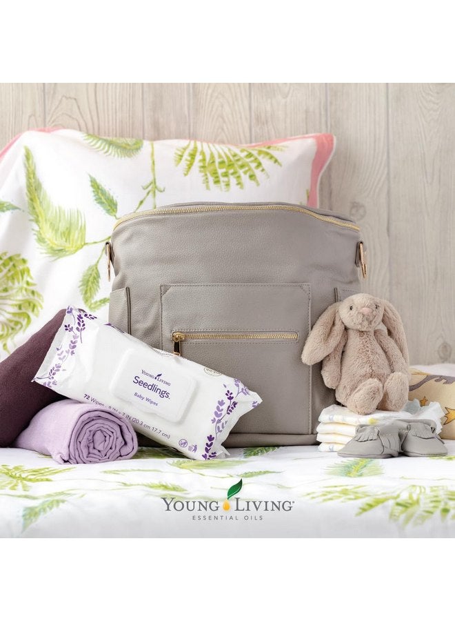 Young Living Seedlings Baby Wipes, 72ct | Gentle Care for Little Ones | Skin Moisturizer | Hydrating & Smooth | Sensitive Skin | Thick Wipes | Alcohol-Free | Ideal for Hands & Faces | Water-Infused - Image 3