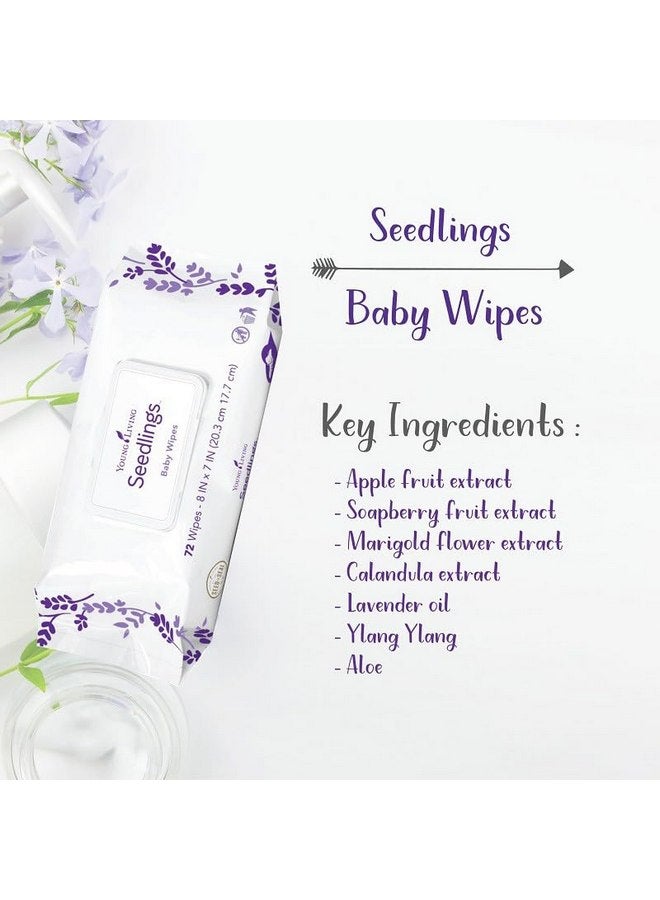 Young Living Seedlings Baby Wipes, 72ct | Gentle Care for Little Ones | Skin Moisturizer | Hydrating & Smooth | Sensitive Skin | Thick Wipes | Alcohol-Free | Ideal for Hands & Faces | Water-Infused - Image 4