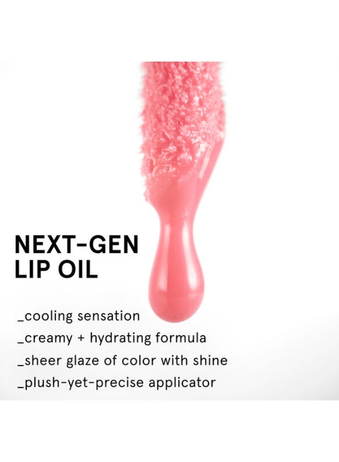 Glossier Lip Glaze Hydrating Sheer Lip Oil chilly 8ml - Image 3