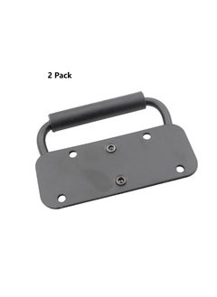 KASTWAVE Spring Loaded Pull Handles, Surface Mount Chest Handle with Rubber Grip Handmade Chest Trunk Lifter Handle Pull Heavy Duty Hardware for Chests Trunks Crates Storage Boxes Thickened 2mm (2 Pack)  - Image 3