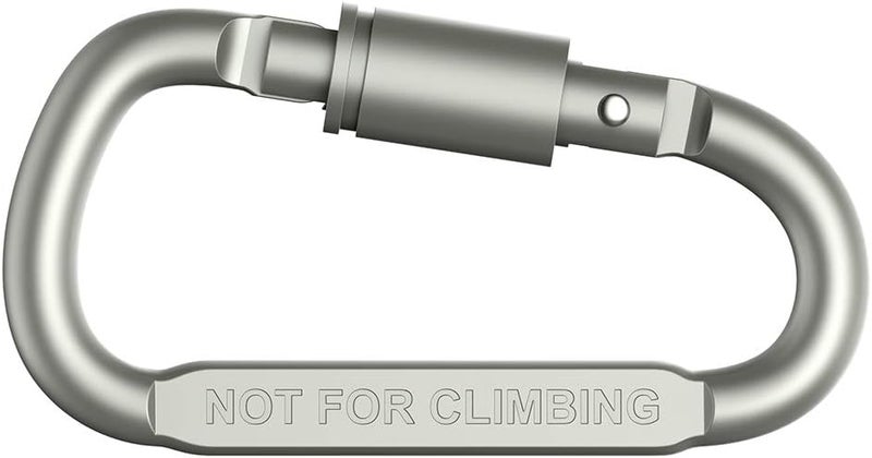 Premium Aluminum D-Ring Locking Carabiners (Pack of 6) - Lightweight & Durable for Hiking, Camping, Keychains, Dog Leashes & More - NOT for Climbing - Image 2