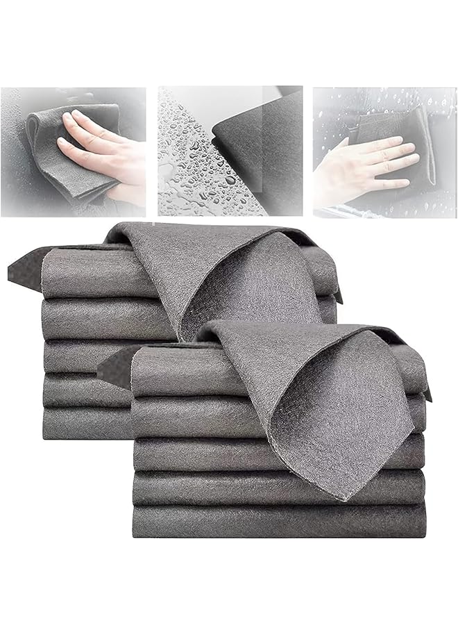 promass 10Pcs Magic Cleaning Cloth Thickened Microfibre Cleaning Cloths Streak Free All Purpose Microfiber Towels, Reusable Microfiber Cleaning Rag for Kitchen Bathroom Car Glass - Image 1