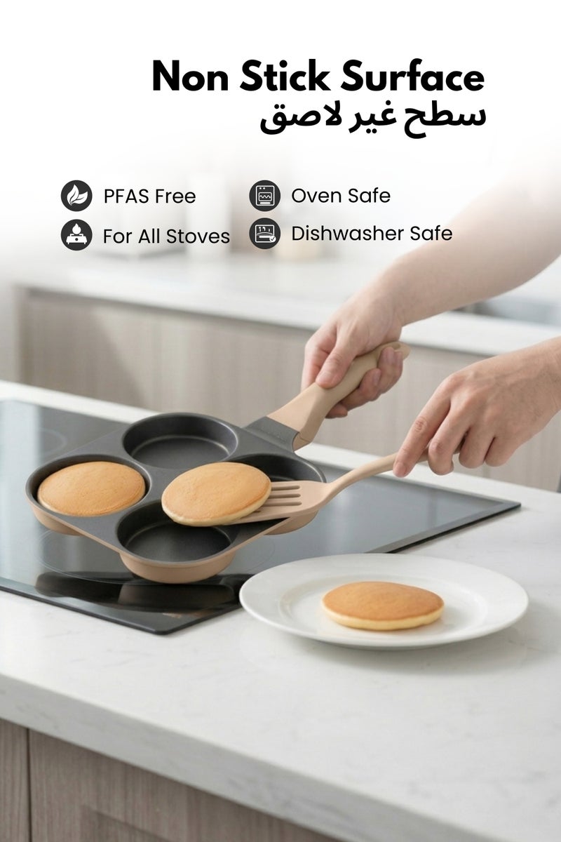 Carote 21-Piece Nonstick Cookware Set, PFOA-Free Healthy Cooking Set, Skillets, Saucepan, Sauté Pan, Casserole, Steamer & 4-in-1 Pan, All Kitchen Stovetop Compatible, Dishwasher Safe (Taupe) - Image 3