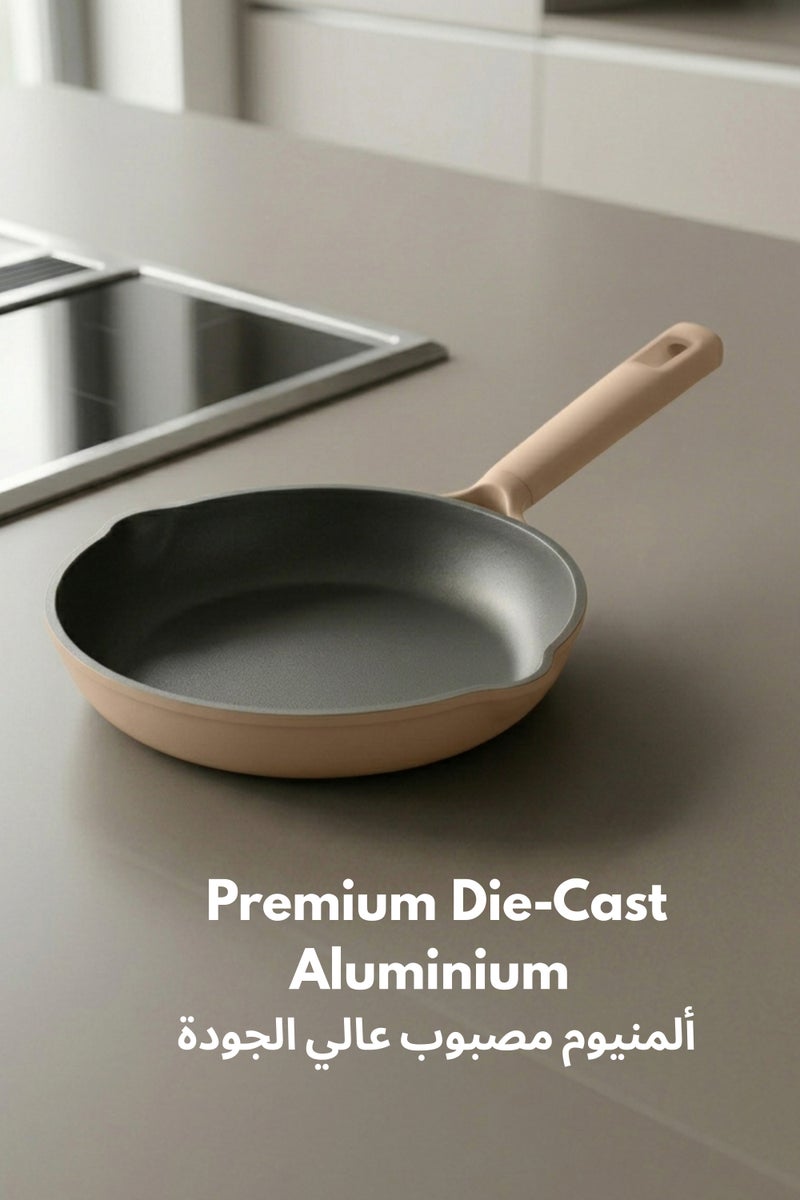 Carote 21-Piece Nonstick Cookware Set, PFOA-Free Healthy Cooking Set, Skillets, Saucepan, Sauté Pan, Casserole, Steamer & 4-in-1 Pan, All Kitchen Stovetop Compatible, Dishwasher Safe (Taupe) - Image 5
