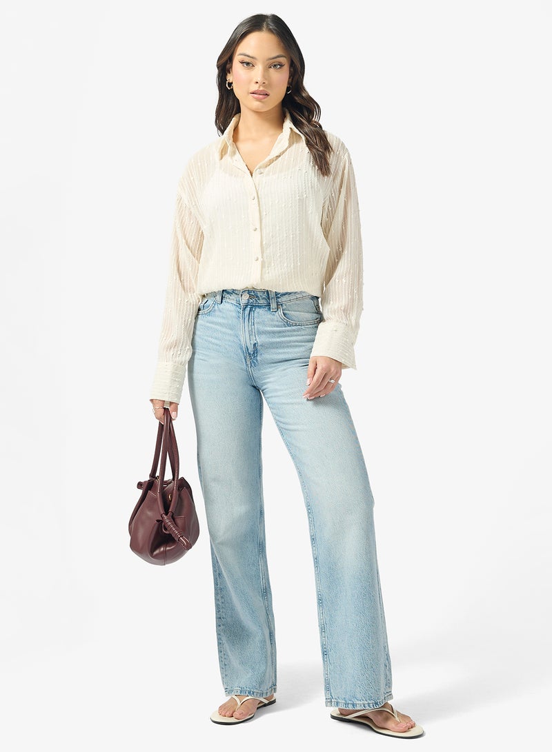 جينجر قميص بأزرار مزخرف - Image 4