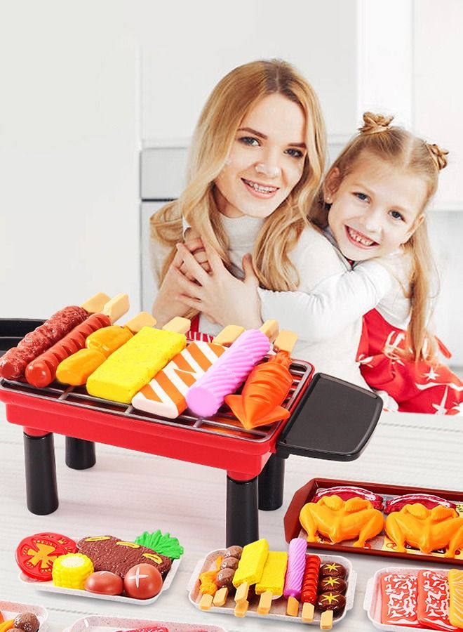 GROIC 56 قطعة من ألعاب الوجبات السريعة، مجموعة ألعاب الطعام، لعبة ملحقات المطبخ التظاهري، بما في ذلك آيس كريم الهامبرغر والبطاطس المقلية، لعبة التعلم المبكر واللعب التظاهري، لعب ملحقات المطبخ للأطفال الصغار - Image 2