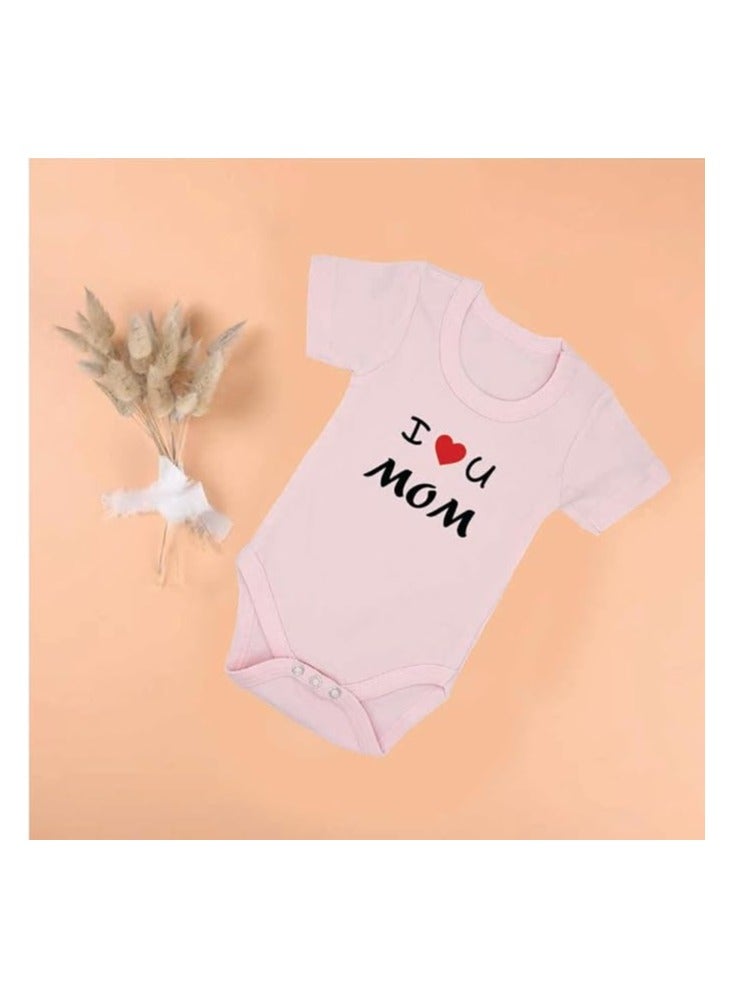 PRINTSHOP4ME Pack Of 2 Baby Romper Mama And Papa Printed-Soft Cotton Short Sleeve Bodysuits For Newborns,Infants And Toddlers-Unisex Baby Onesies For Boys And Girls - Image 3
