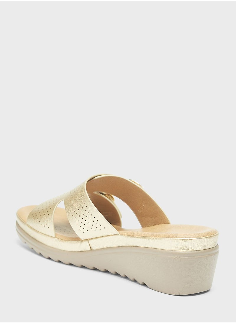Multi Strap Wedge Sandals