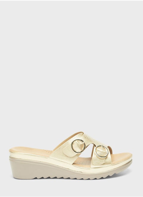 Multi Strap Wedge Sandals