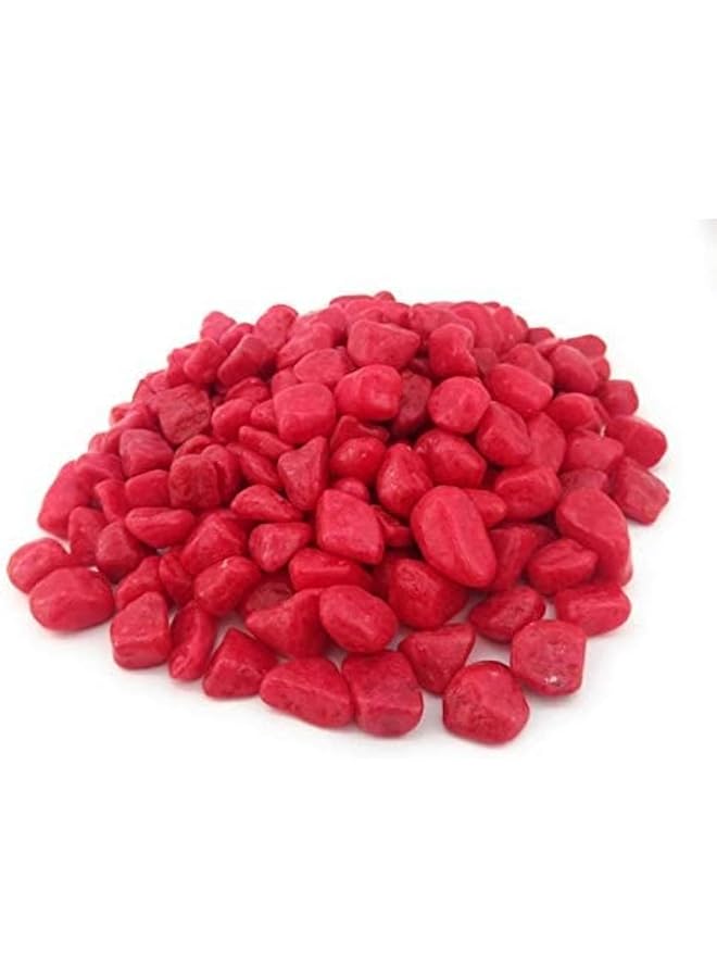 The Bros Decorative Stone 500 Gram for Fish Aquarium and Flower, Decor Pebbles, for Outdoor & Indoor Home Garden Decoration, Arts & Crafts Projects, Party Favors (500 Gram, Red) - Image 1